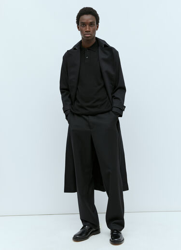 Wool Jerry Polo Sweater A.P.C. Wool Jerry Polo Sweater Black apc0155007