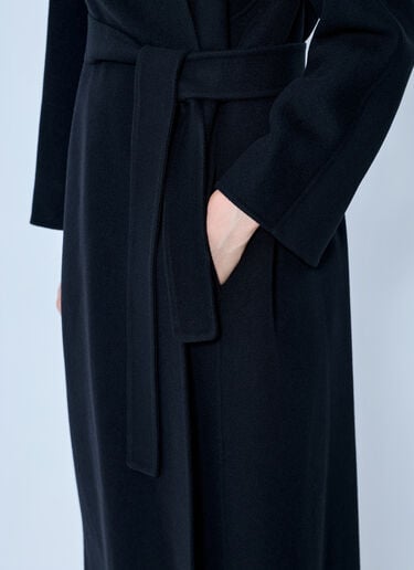 Max Mara Belted Wool Coat Black max0265221