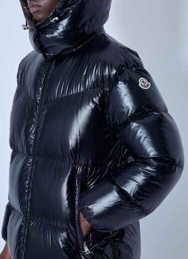 LN-CC® - Moncler: Harfang Hooded Long Down Coat - Navy Moncler Harfang Hooded Long Down Coat Navy mon0266017