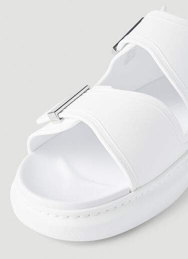 Alexander McQueen Hybrid Rubber Slides White amq0145076