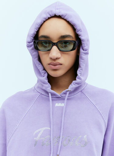 AVAVAV Mini Hooded Crystal Embellished Sweatshirt Purple ava0254002