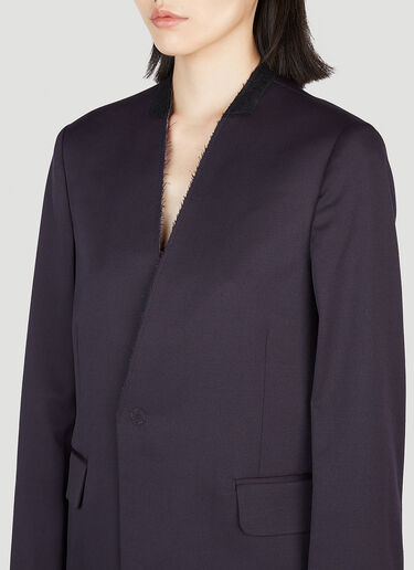 MM6 Maison Margiela Collarless Blazer Navy mmm0253005
