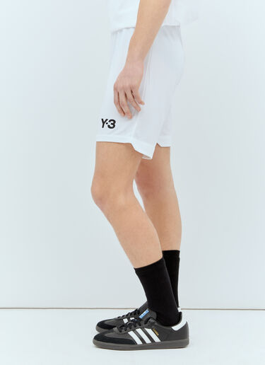 Y-3 x Real Madrid Logo Print Drawstring Shorts White rma0156018