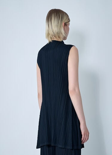 Pleats Please Issey Miyake Tunic Mellow Pleated Top Blue plp0261005