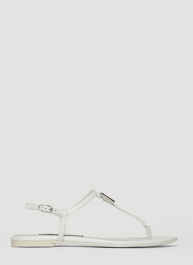 Dolce & Gabbana 徽标镂空凉鞋 白 dol0247091