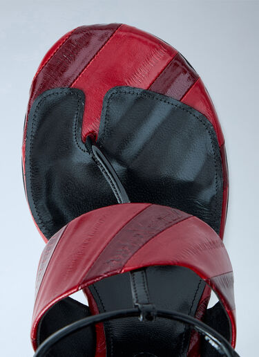 LN-CC® - Dries Van Noten: Strappy Heeled Sandals - Red Dries Van Noten Strappy Heeled Sandals Red dvn0264057