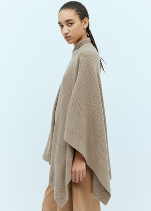 Acne Studios Cashmere Oversized Poncho Green acn0258003