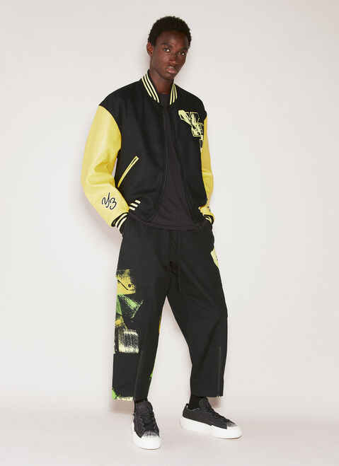 Y-3 Letterman Bomber Jacket Black yyy0254005