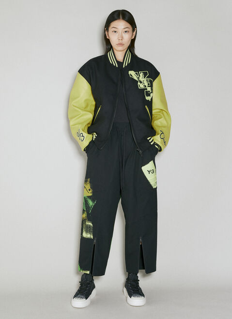 Y-3 Letterman Bomber Jacket Grey yyy0354014