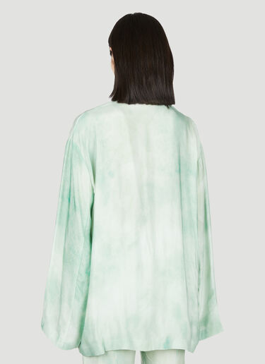 Acne Studios Marbel Print Oversized Pyjamas Shirt Green acn0254028