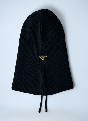 Logo Plaque Balaclava Prada Logo Plaque Balaclava Black pra0262008