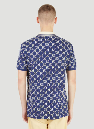 Gucci GG Supreme Polo Shirt Blue guc0145038