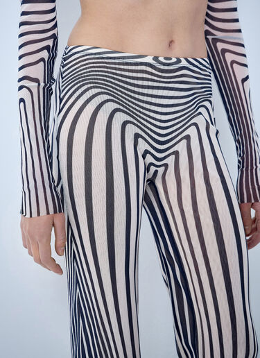 Jean Paul Gaultier Re-Edition Flare Trousers Morphing Stripes Grey jpg0264012