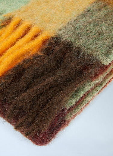 Acne Studios 프린지 체크 스카프 브라운 acn0148066