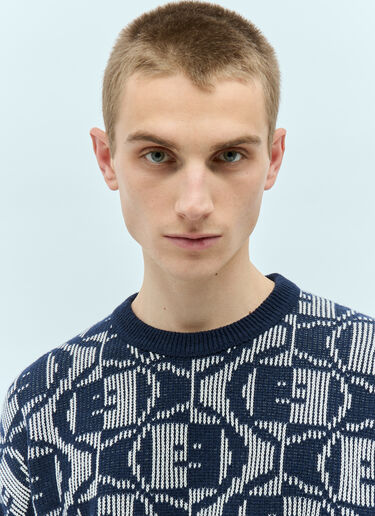 提花圆领针织衫 Acne Studios 提花圆领针织衫 藏蓝色 acn0155003