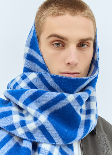 Burberry Check Cashmere Scarf Blue bur0158018