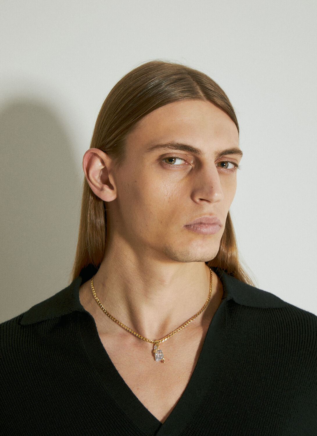 Alan Crocetti Melt Curb Chain Necklace In Gold