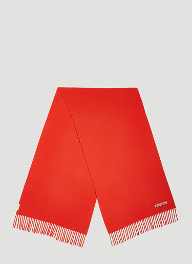 Acne Studios Logo Patch Scarf Red acn0152049