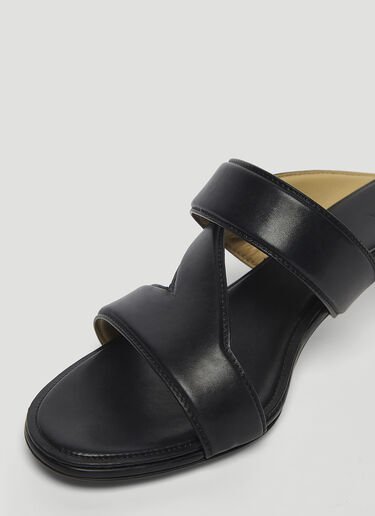Leather Heeled Mules Bottega Veneta Leather Heeled Mules Black bov0243039