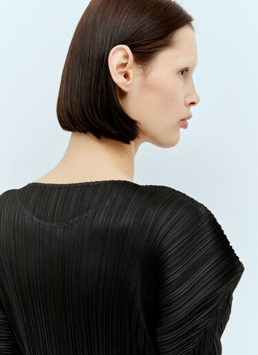 Pleats Please Issey Miyake MONTHLY COLORS：2月のミディワンピース ブラック plp0256004