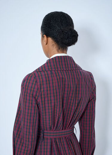 LN-CC® - Vivienne Westwood: Belted Button-Down Trench Coat - Burgundy Vivienne Westwood Belted Button-Down Trench Coat Burgundy vvw0265001