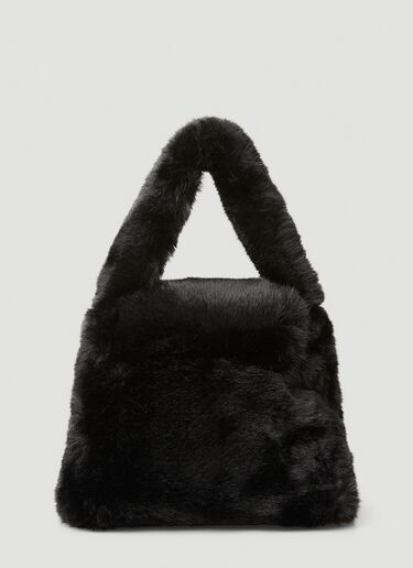 Crystal B Faux Fur Handbag Blumarine Crystal B Faux Fur Handbag Black blm0252014