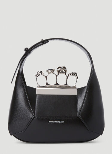 Alexander McQueen Jewelled Hobo Mini Bag Black amq0251043