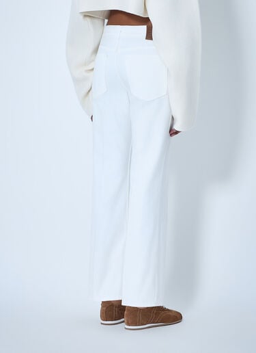TOTEME Flared Denim Trousers White tot0264010
