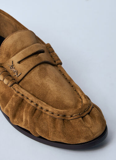 Saint Laurent Le Loafer Supple Brown sla0260030