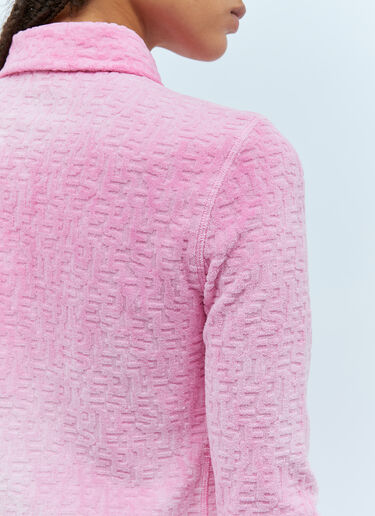 Logo Embossed Velvet Shirt Diesel Logo Embossed Velvet Shirt Pink dsl0253005