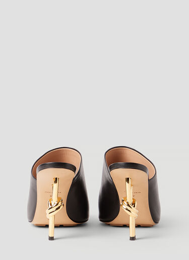 Knot High Heel Mules Bottega Veneta Knot High Heel Mules Black bov0252052