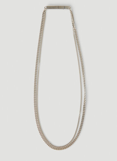 Bottega Veneta Double Chain Necklace Silver bov0151068
