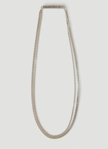 Double Chain Necklace Bottega Veneta Double Chain Necklace Silver bov0151068