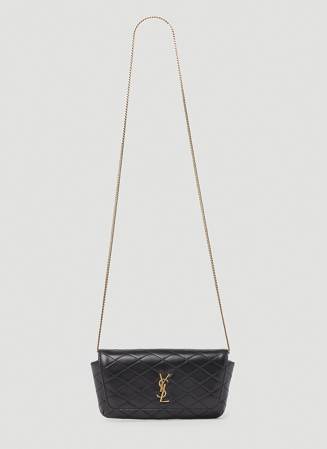 Saint laurent black best sale monogramme phone holder