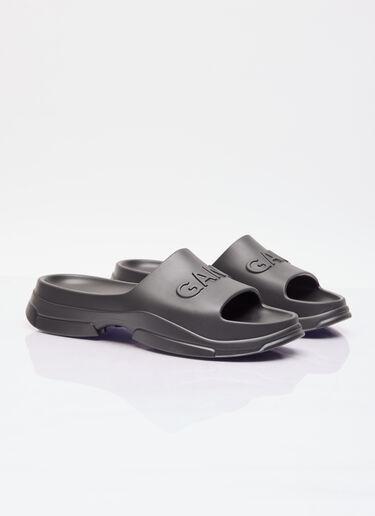 GANNI Pool Slides Black gan0256032