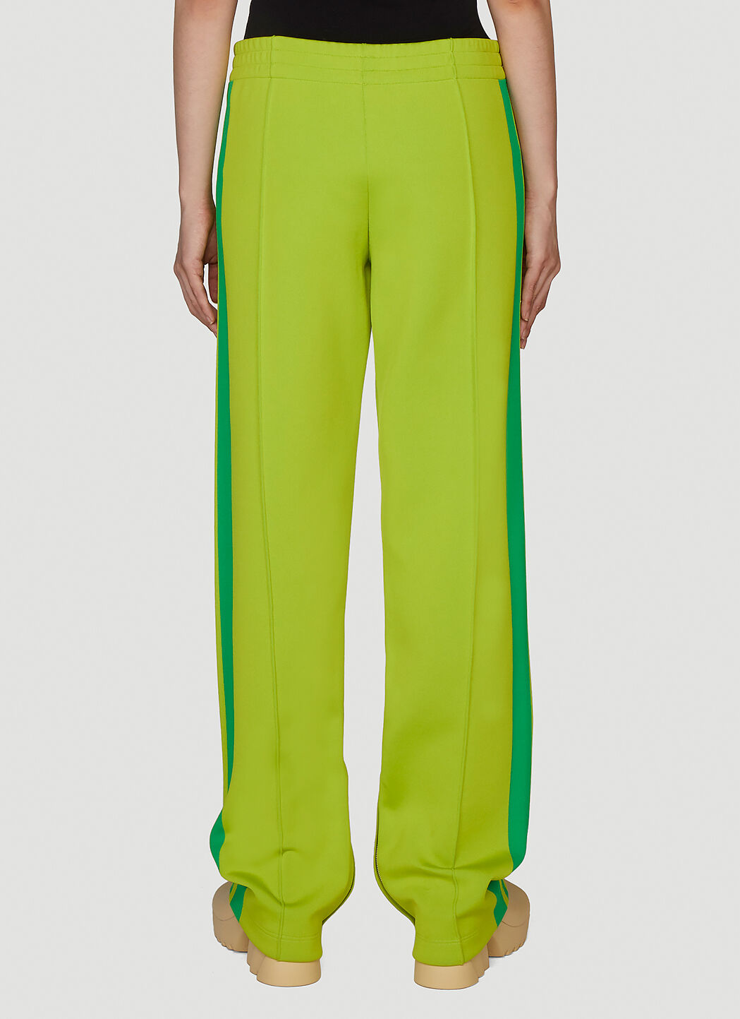 Lime green clearance stripe track pants