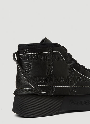 JW anderson 徽标凹纹运动鞋 黑色 jwa0148007