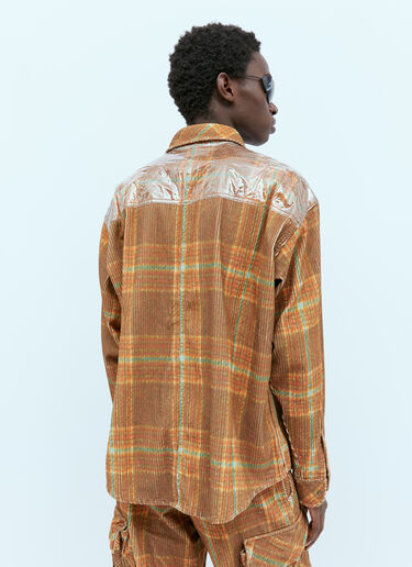 ERL Corduroy Printed Overshirt Brown erl0154005