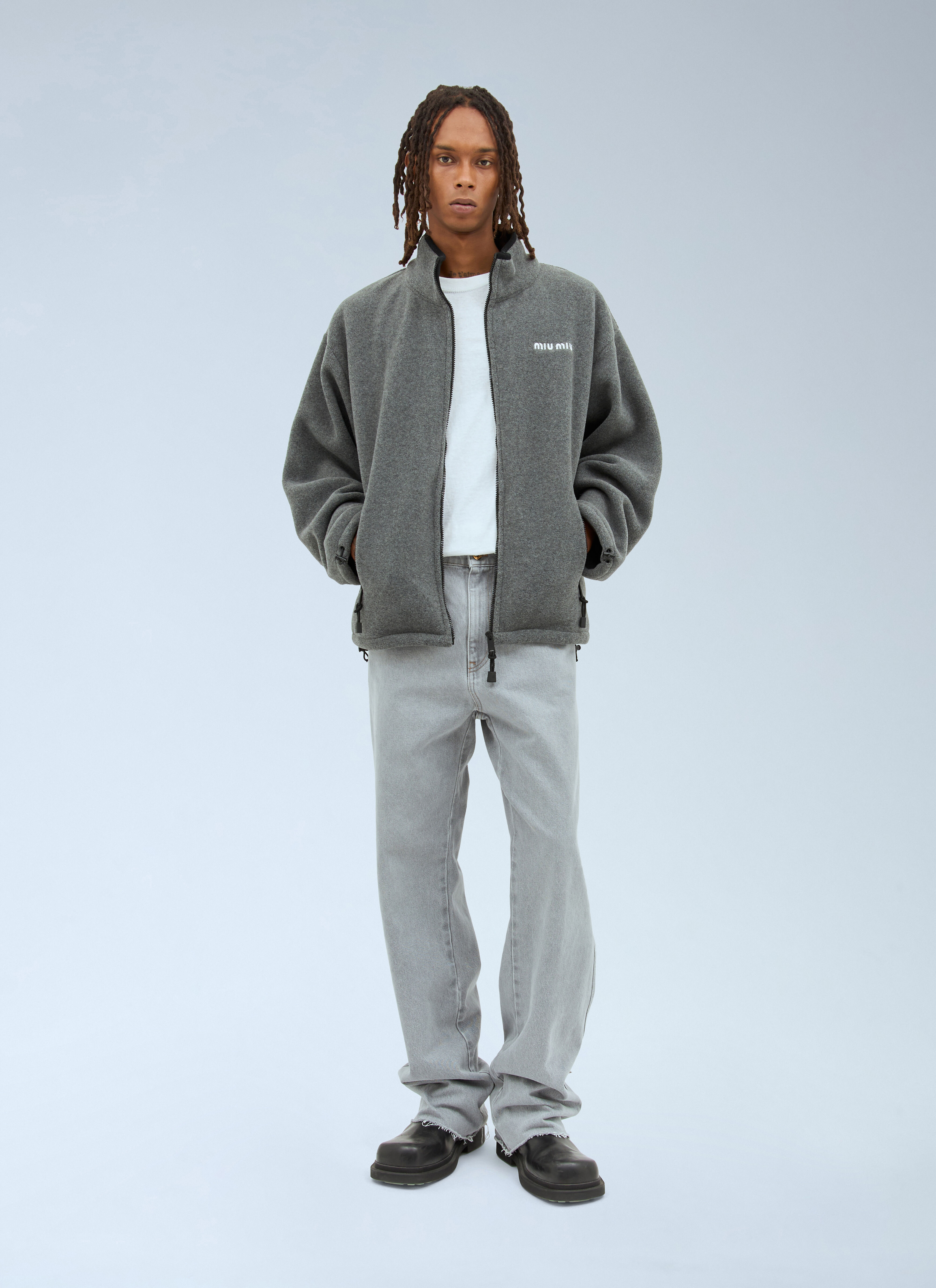 Miu Miu Women's' Fleece Sweatshirt in Grey | LN-CC®