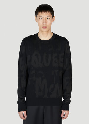 Alexander McQueen 徽标针织衫 黑色 amq0152002