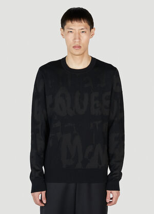 Alexander McQueen Logo Sweater Black amq0151007
