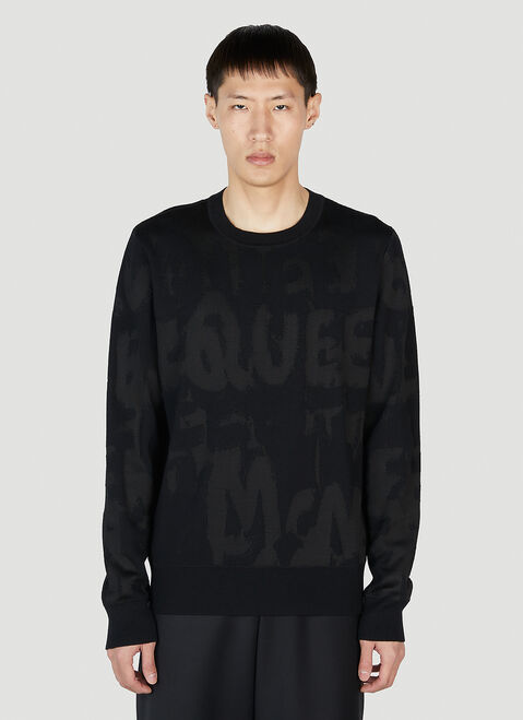 Alexander McQueen Logo Sweater Black amq0152009