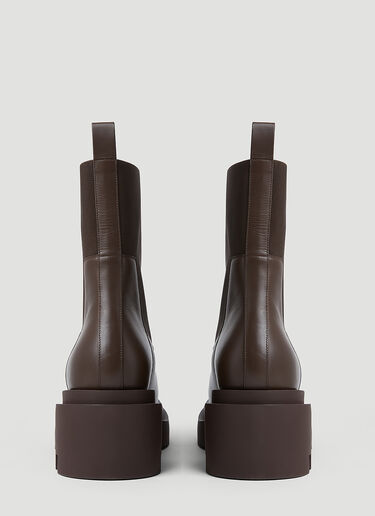 Rick Owens Chunky Sole Leather Ankle Boots Brown ric0153024