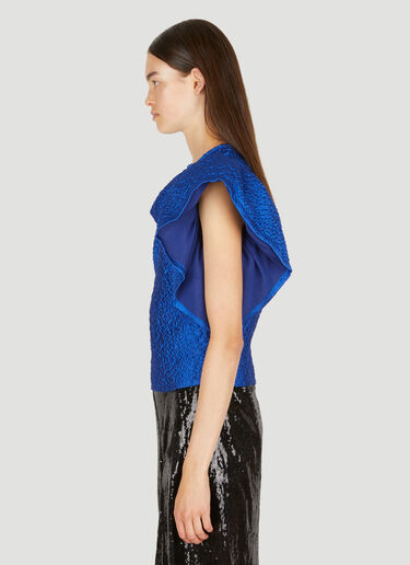 Koché Ruffle Sleeve Top Blue kce0249019