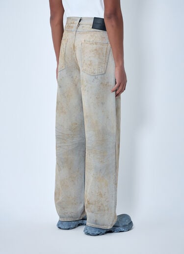 Acne Studios Wide-Leg Distressed Pants Beige acn0163025