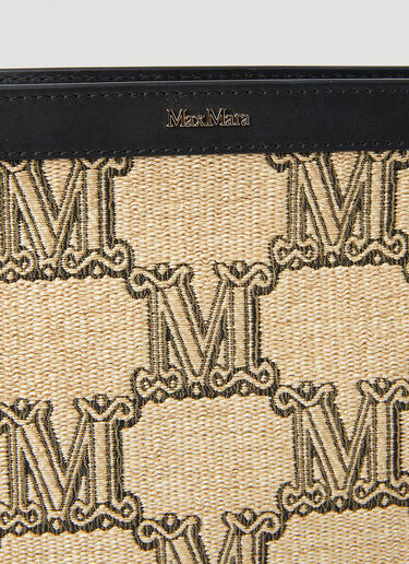 Max Mara Monogram Woven Clutch Bag Beige max0248024