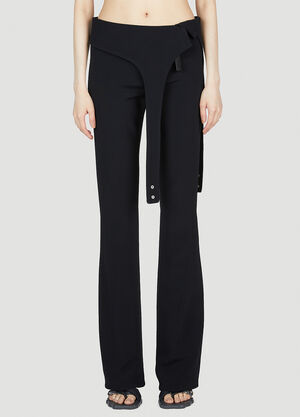 Courrèges Diving Crepe Pants Black cou0252011