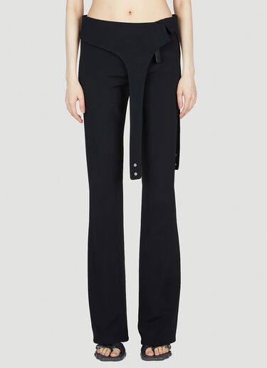 Courrèges Diving Crepe Pants Black cou0252011