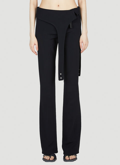 GANNI Diving Crepe Pants Khaki gan0252022