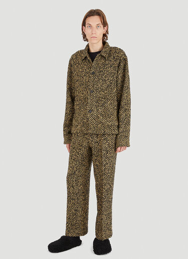 Our Legacy Cigar Stripe Archive Box Jacket Yellow our0146030